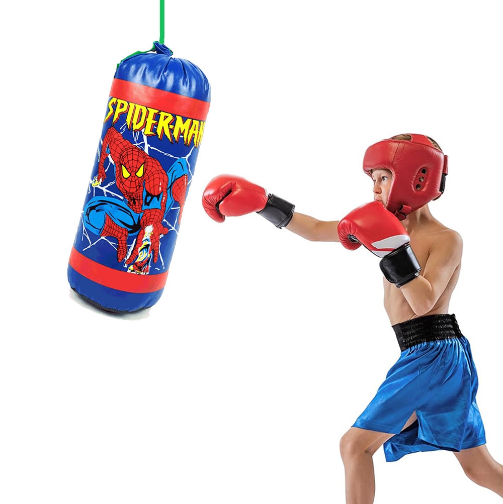 سبايدرمان كيس ملاكمة للأطفال، مع قفازات Kids punching bag, with gloves